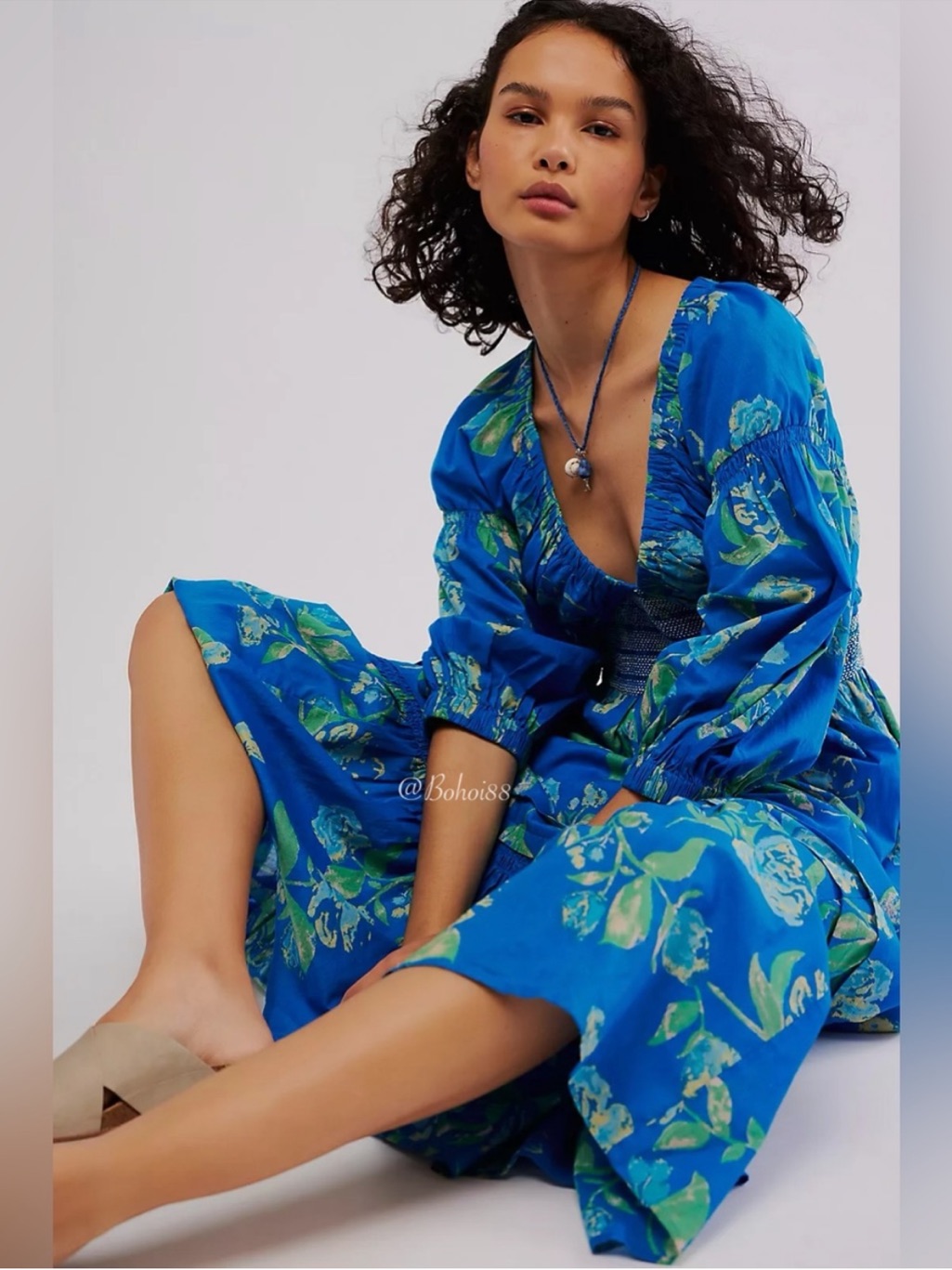 Nwt Free People Size M Golden Hour Floral Maxi Dress